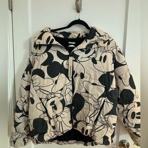Disney Puffer Jacket - Retro Minnie Mouse Puffer Jacket - Women’s Adult S